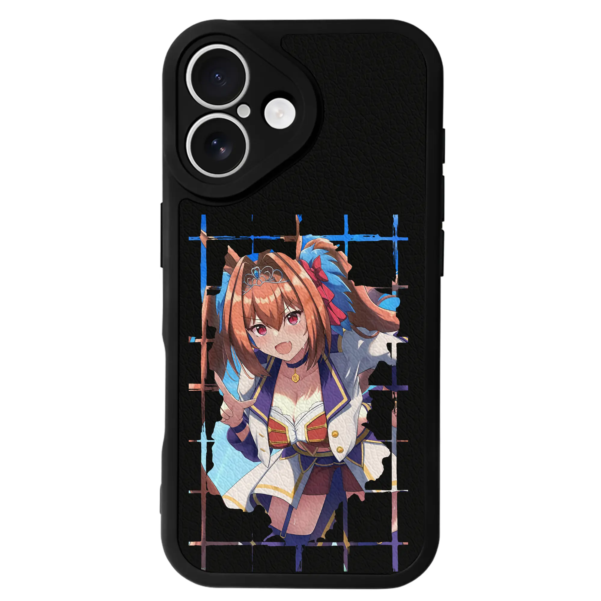 ウマ娘 プリティーダービー グッズ ダイワスカーレット - IPhone 16シリーズ対応 ・ シリコンスマホケース ・ レザー調 ・ 高精度フィット ・ 耐衝撃 ・ ワイヤレス充電対応 ・ 精密カット